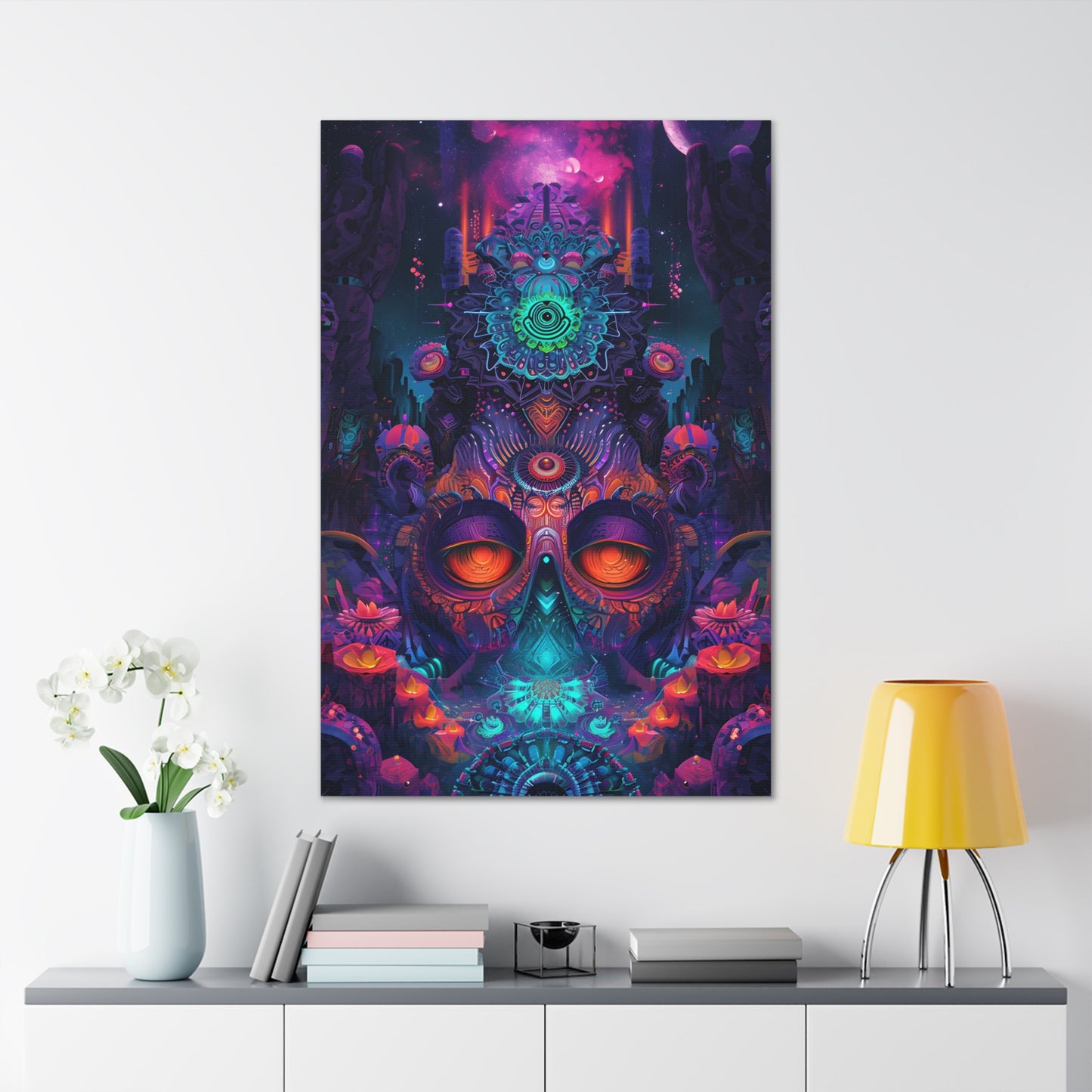 Psychedelic Symphony: A Mind-Bending Journey in Vibrant Colors - Psychedelica Canvas