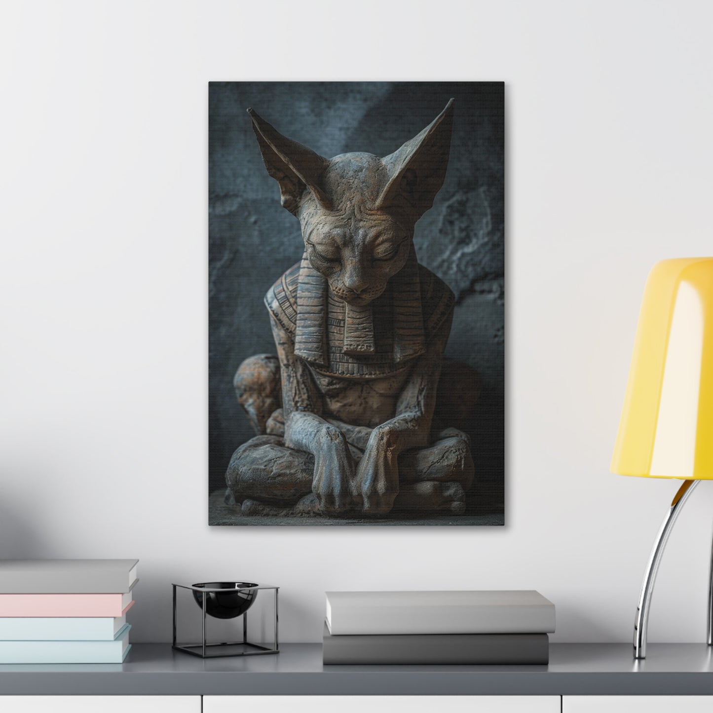 Mystic Reverie: Sphinx in Silent Contemplation - Creatures from Beyond Canvas