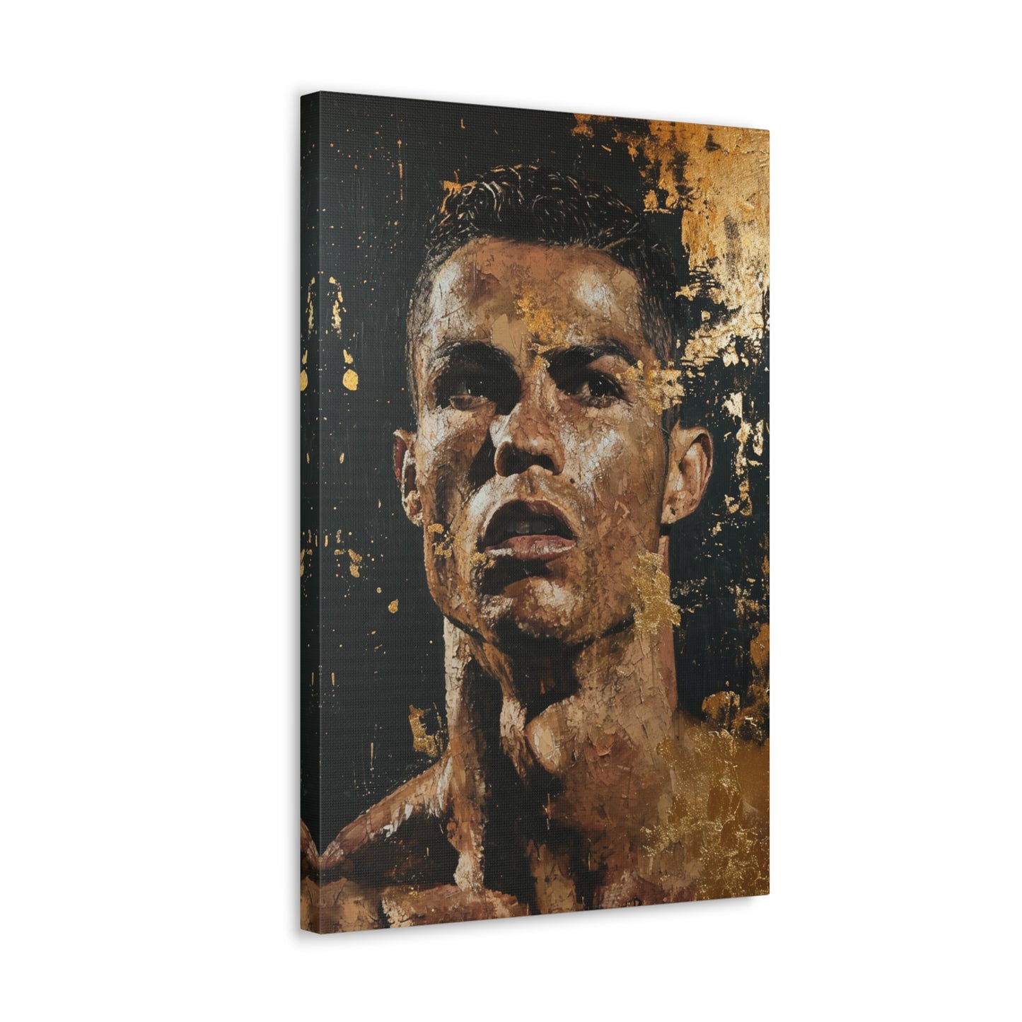 Ronaldo Unveiled: Artistic Portrait in Athletic Brilliance - Athletic Expressions Canvas