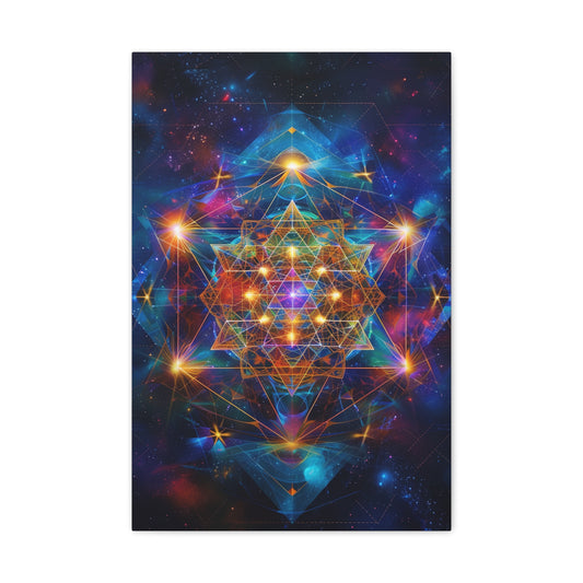 Sri Yantra Vibrance - Sacred Geometry Canvas