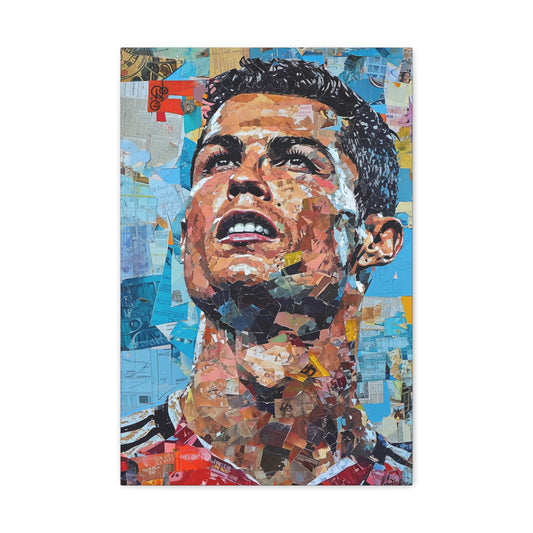 Ronaldo's Elegance: Artistic Portrait in Soccer Brilliance - Athletic Expressions Canvas