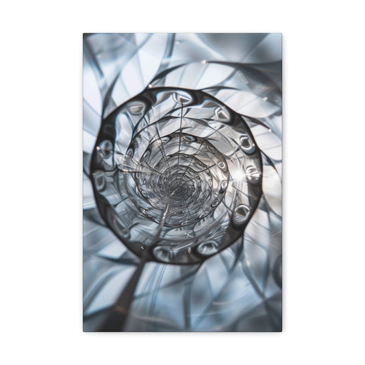 Metallic Harmony: Phi's Radiance - Sacred Geometry Canvas