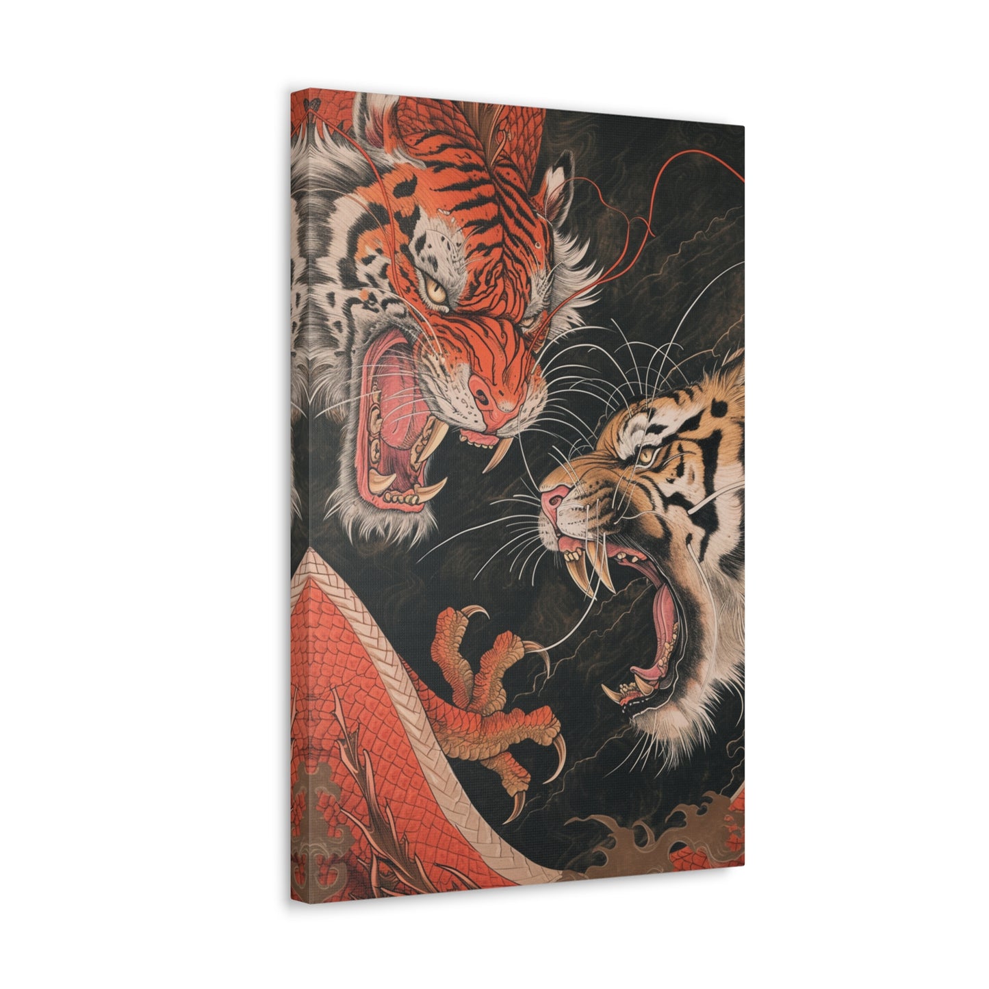 Roaring Kinship - Ukiyo-e Canvas