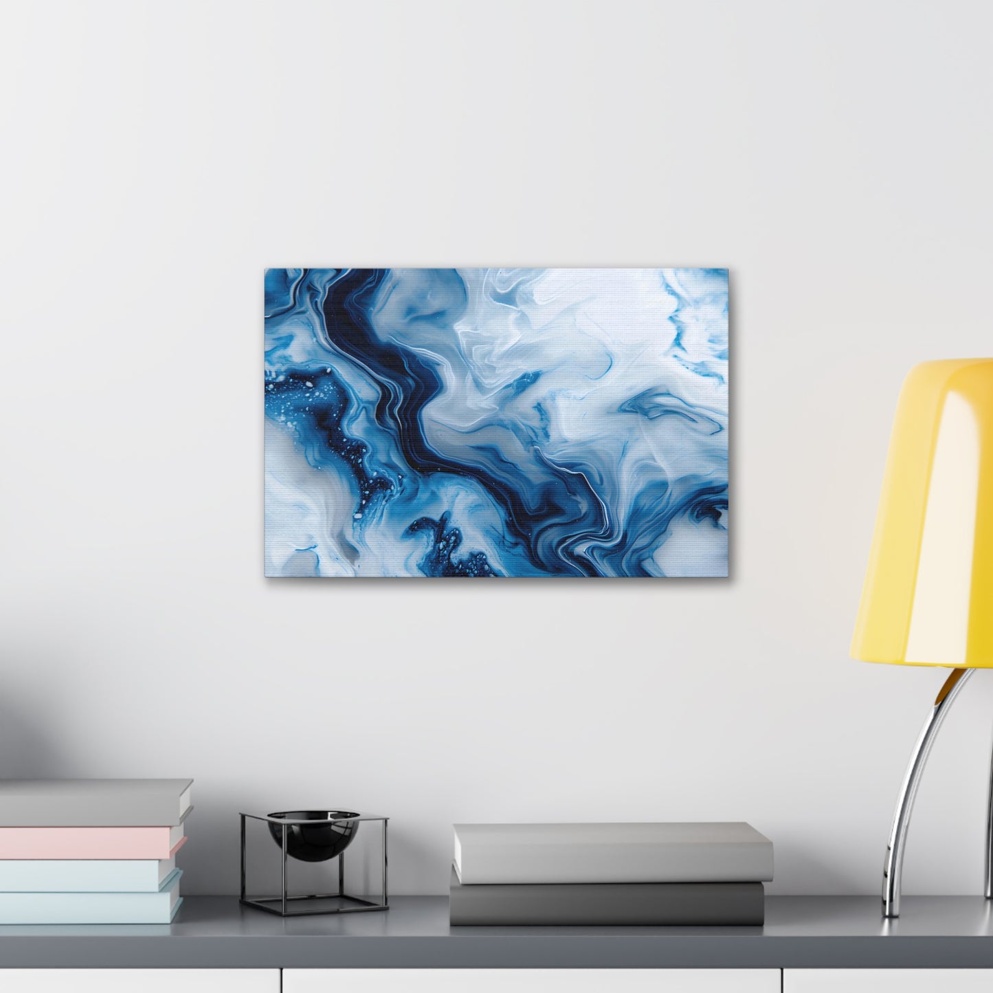 Sapphire Marbleized Essence - Marbleized Canvas