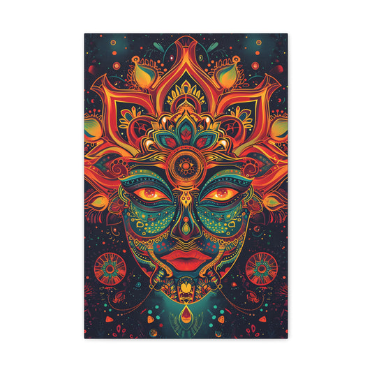 Psychedelic Vortex: Vibrant Mandala - Psychedelica Canvas