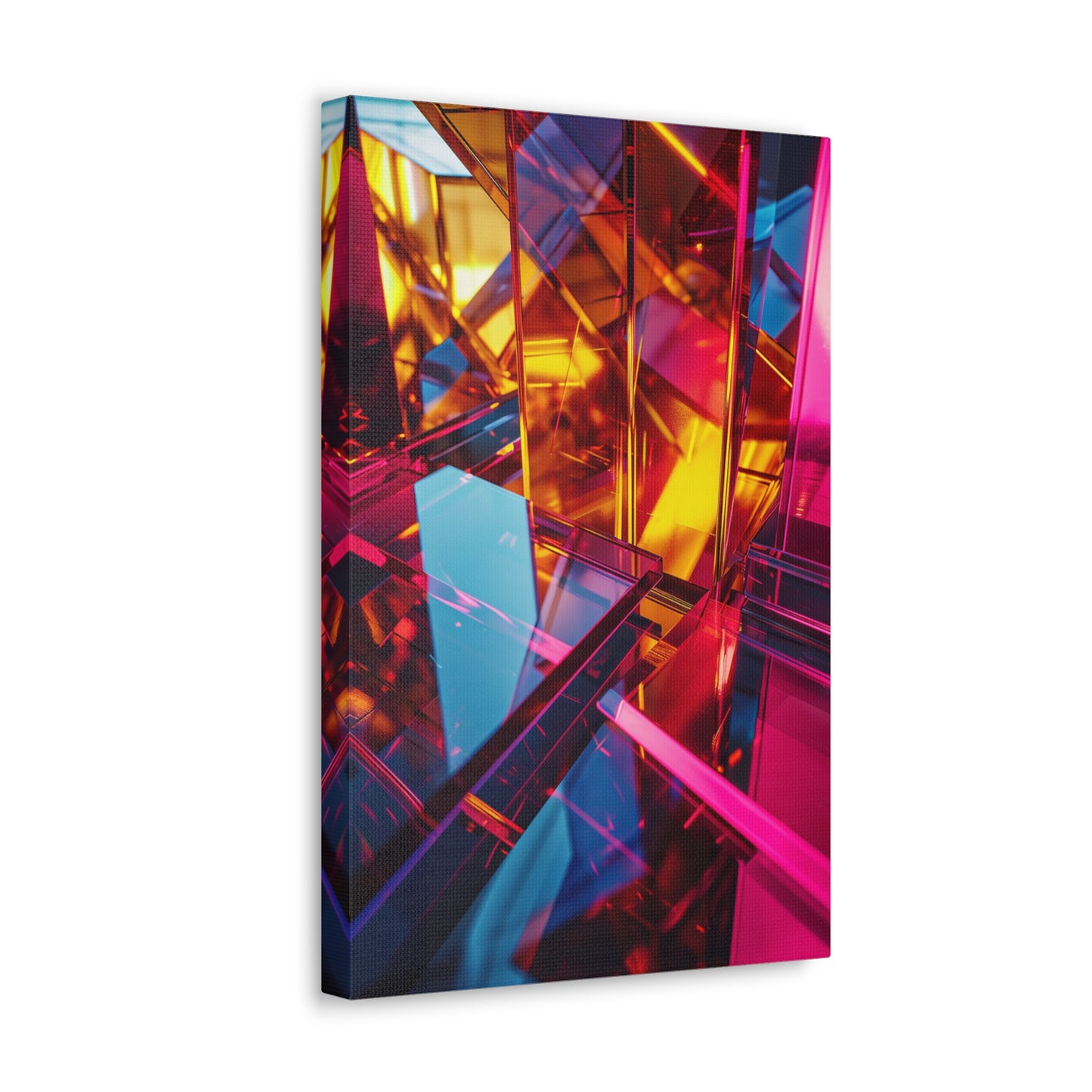 Translucent Radiance: Ethereal Crystal Veils - Abstract Harmony Canvas