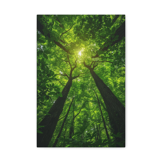 Verdant Euphoria: Towering Canopies - Gaia Canvas