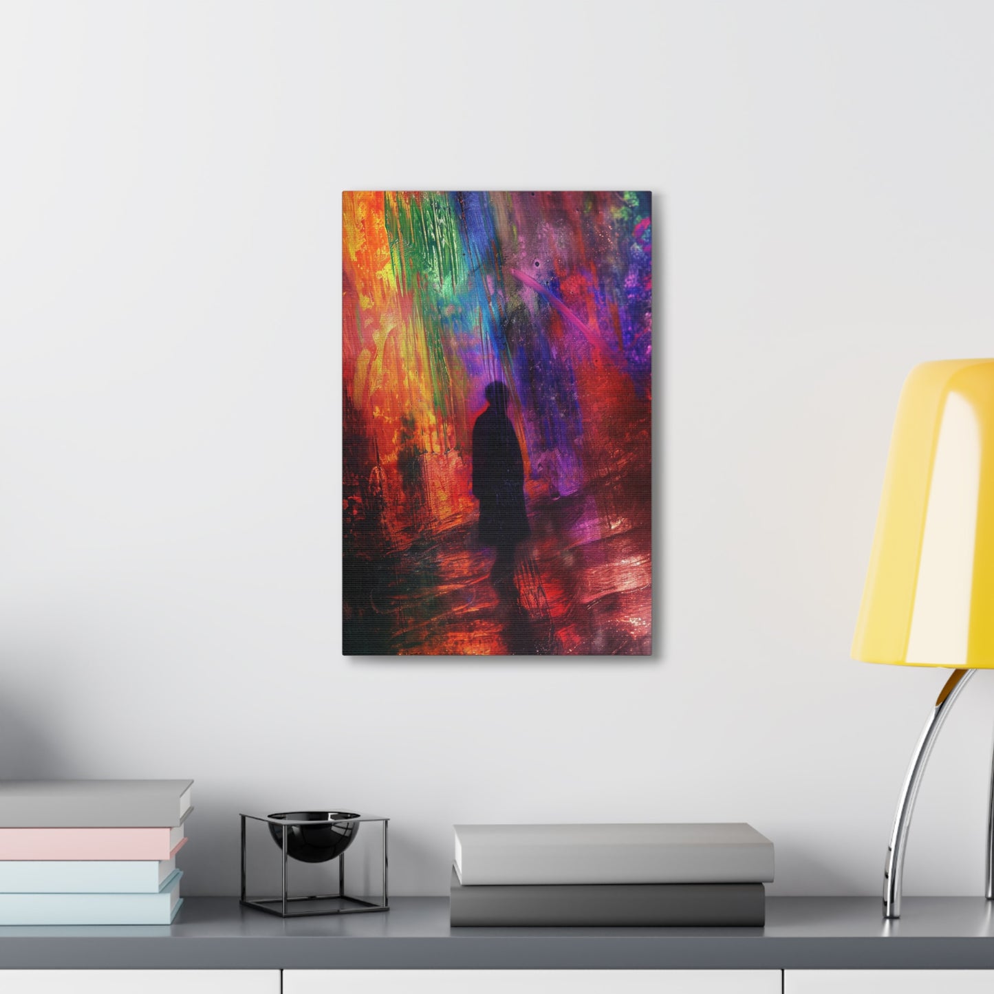 Solitude Amidst the Spectrum - Abstract Harmony Canvas