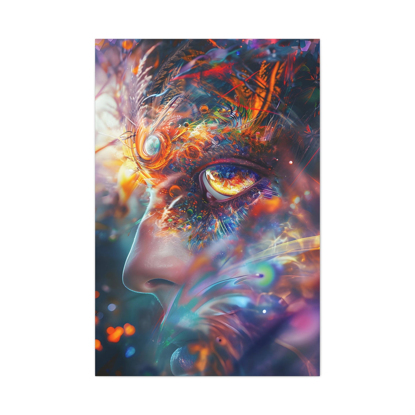 Interdimensional Rendezvous: A Psychedelic Encounter - Psychedelica Canvas