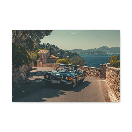 Riviera Retreat: Classic Mercedes-Benz Convertible's St. Tropez Affair - Velocity Visions Canvas