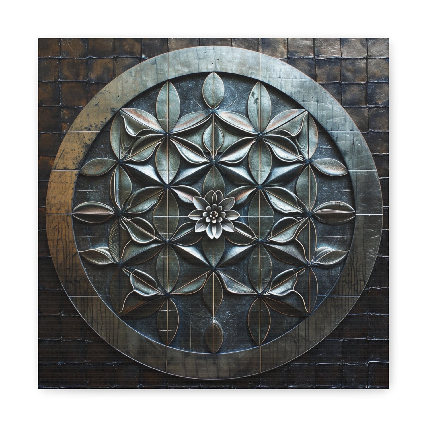 Ethereal Mandala - Sacred Geometry Canvas