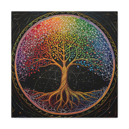 Eternal Roots - Sacred Geometry Canvas