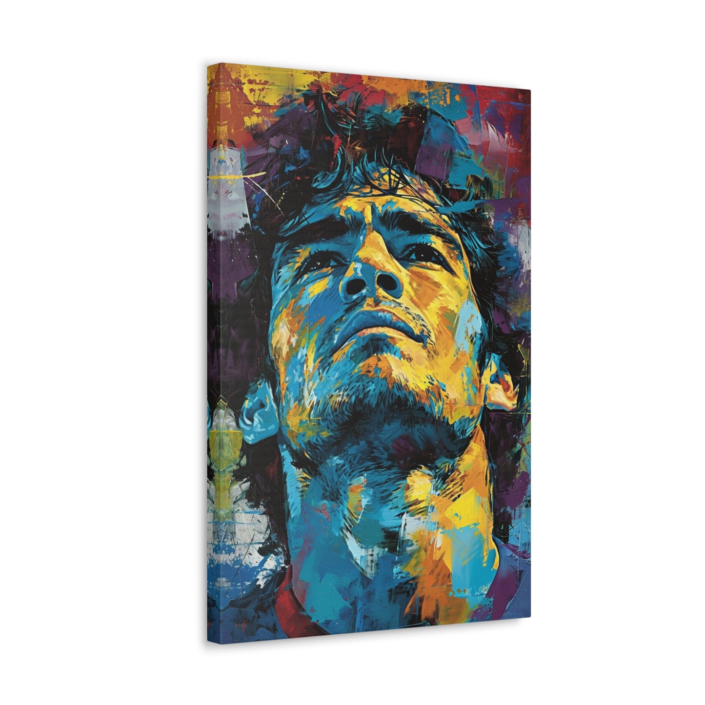 Maradona's Eternity: Artistic Impression in Soccer Genius - Athletic Expressions Canvas