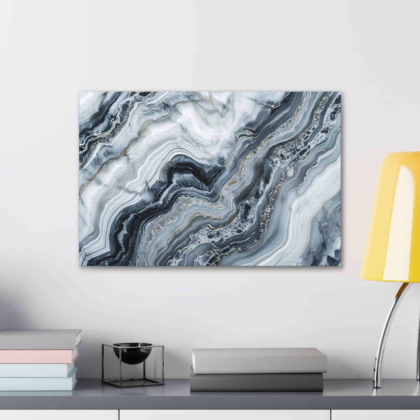 Marble Noir: Ode to Opulence - Marbleized Canvas