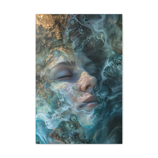 Aqua Serenity - Zodiac Whispers Canvas