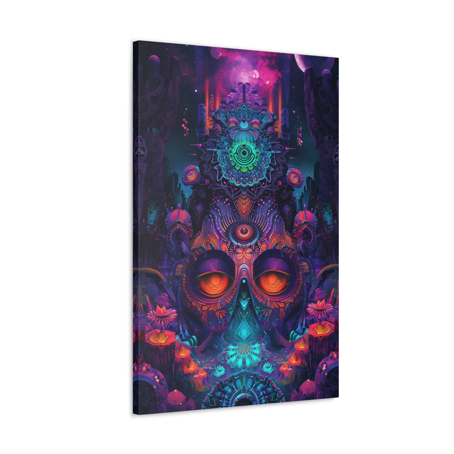 Psychedelic Symphony: A Mind-Bending Journey in Vibrant Colors - Psychedelica Canvas