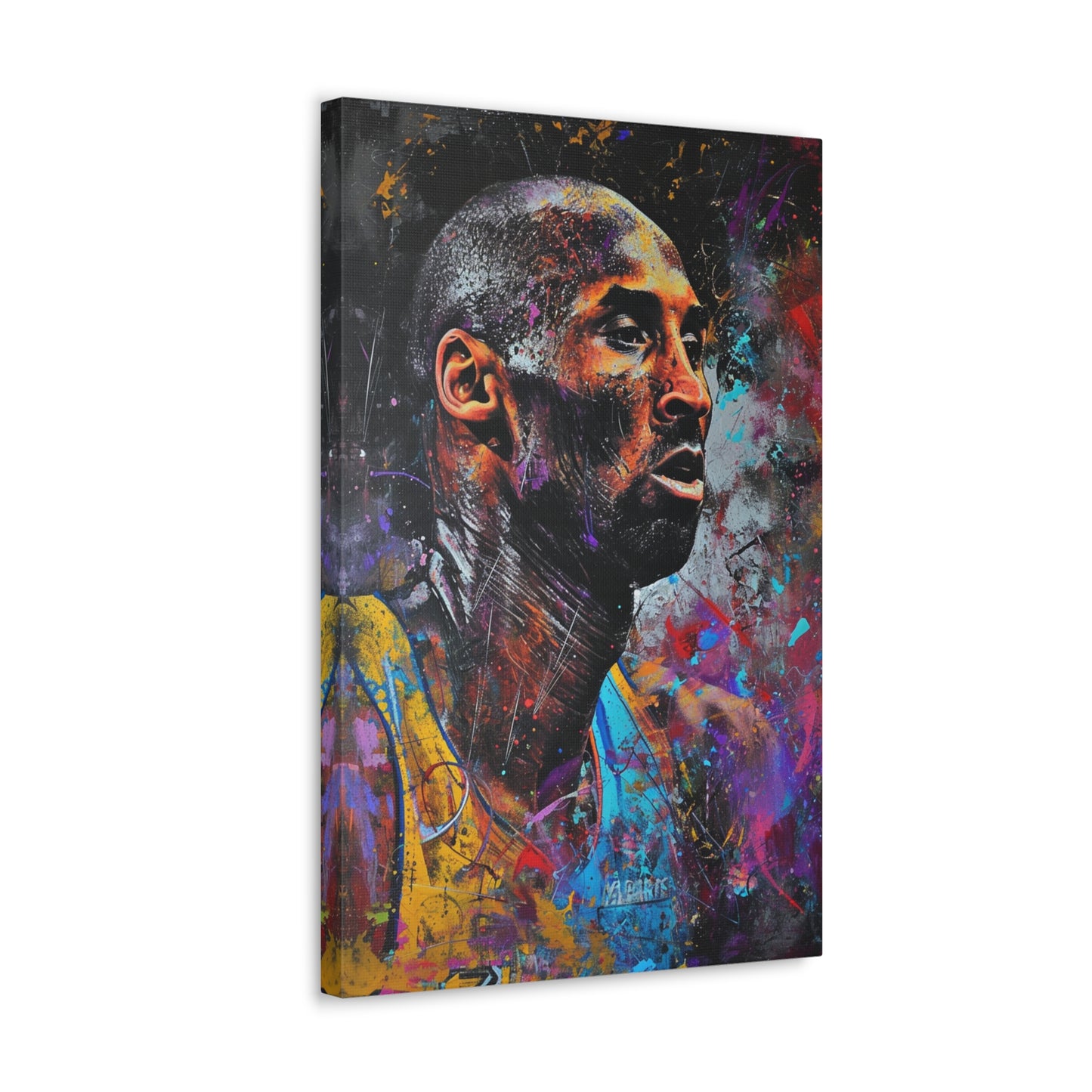 Mamba Mentality: Artistic Portrait in Basketball Poetry - Athletic Expressions Canvas