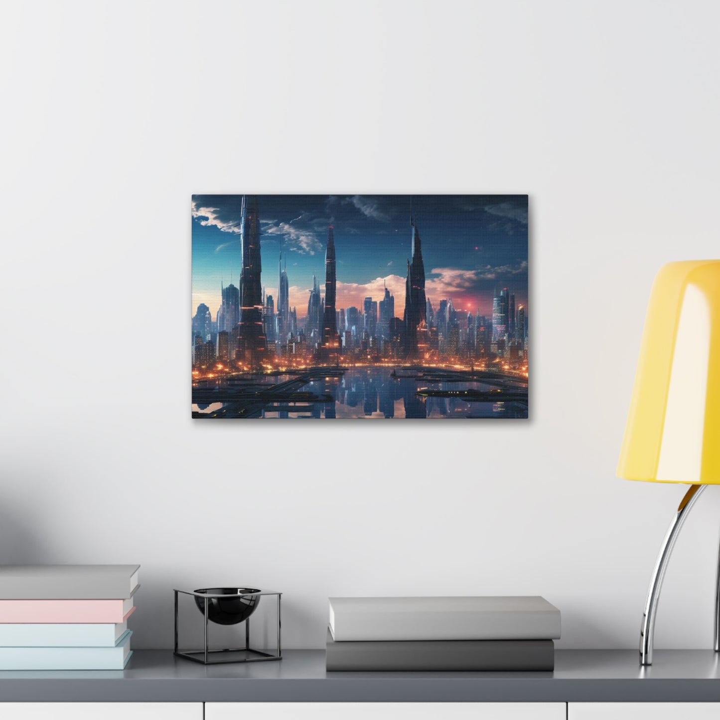 Futurist's Dream: Illuminated Urban Frontiers - Urban Epochs Canvas