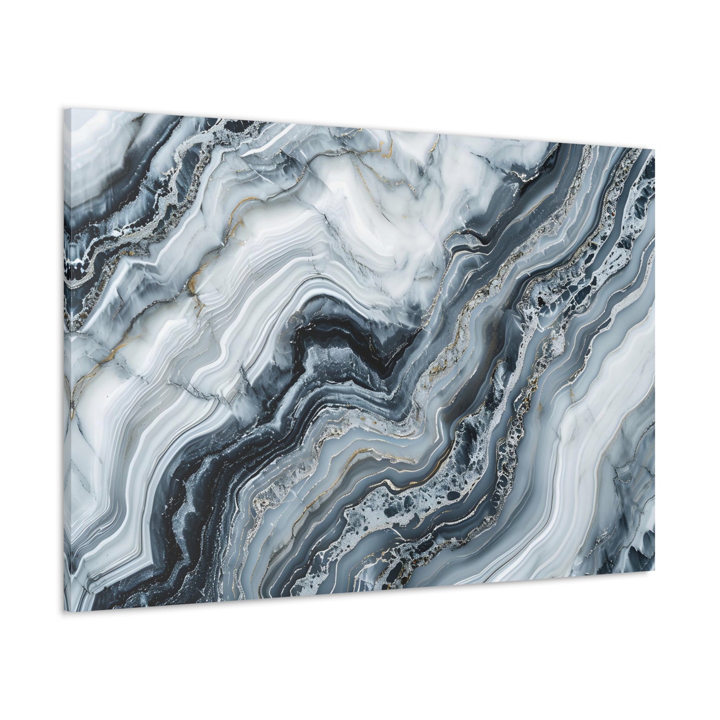 Marble Noir: Ode to Opulence - Marbleized Canvas