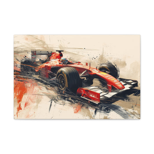 Abstract Velocity: Formula One's Dynamic Brushstrokes - Velocity Visions Canvas