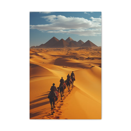 Nomadic Journeys: Sahara's Embrace - Gaia Canvas