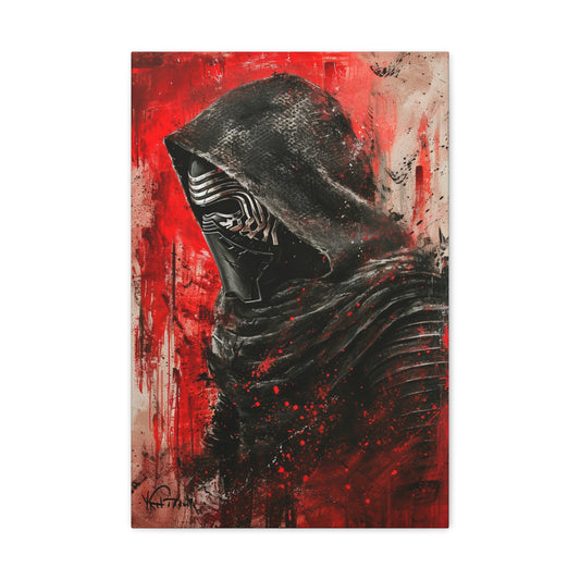 Crimson Fury: Kylo Ren's Wrath - Pop Culture Magic Canvas