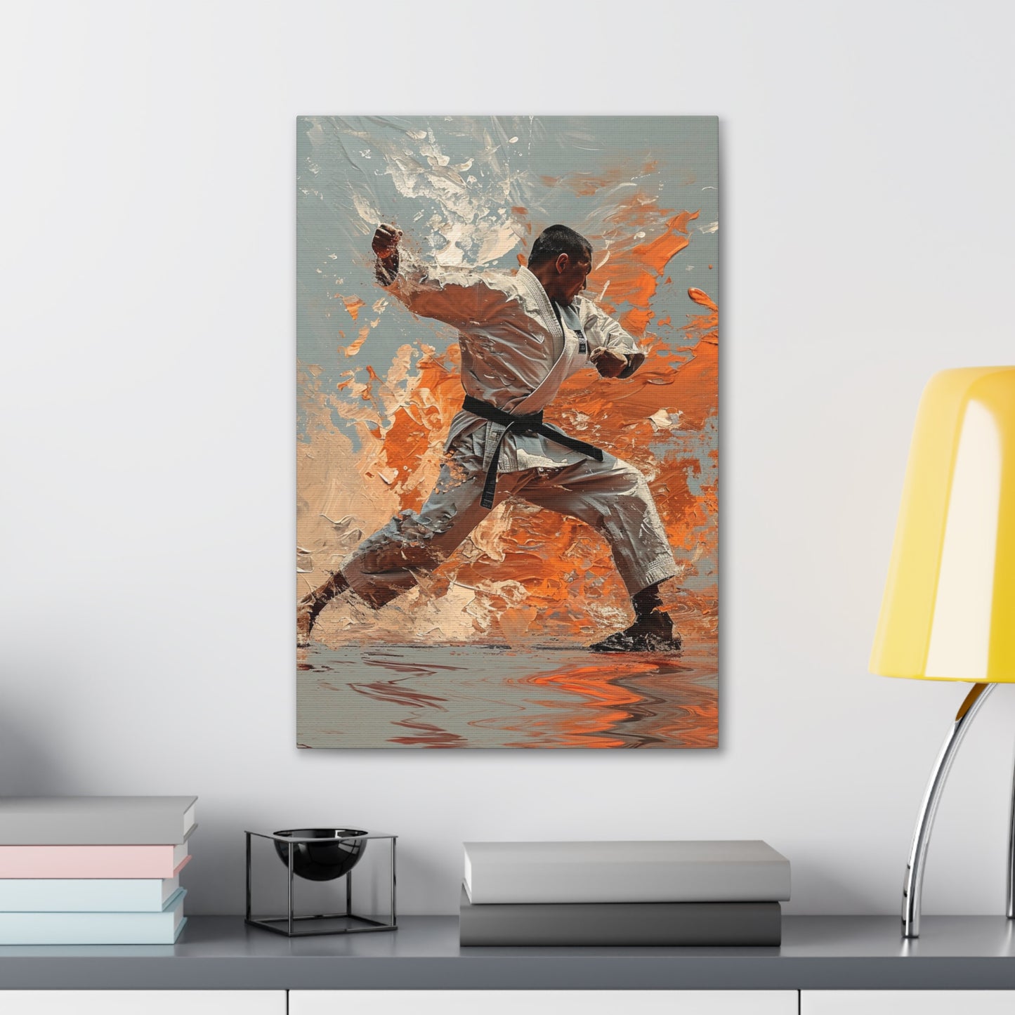 Karate Harmony: Artistic Fusion of Discipline and Strength - Athletic Expressions Canvas