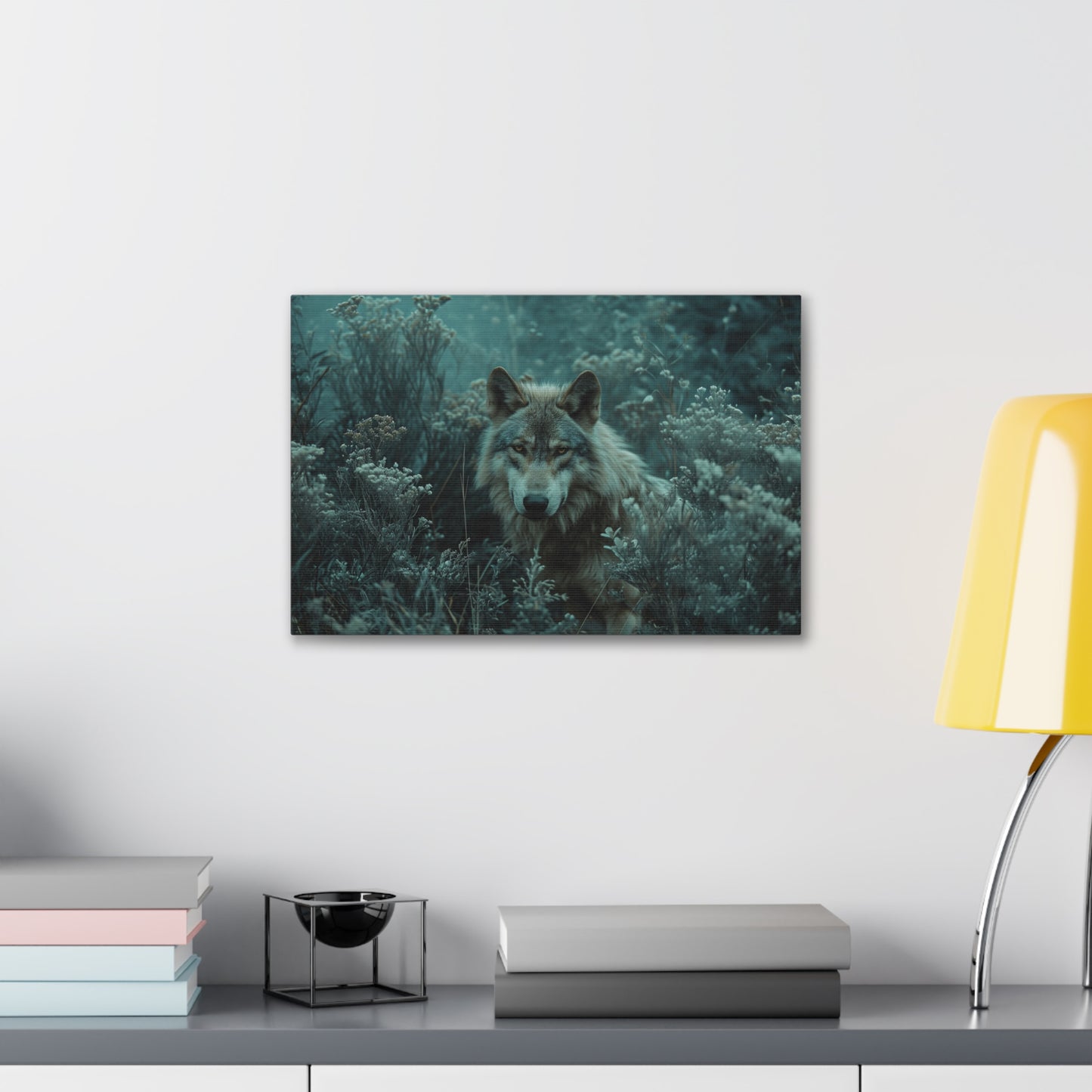 Forest Harmony: Wolf's Presence Amidst Nature's Palette - Creatures of the Earth Canvas