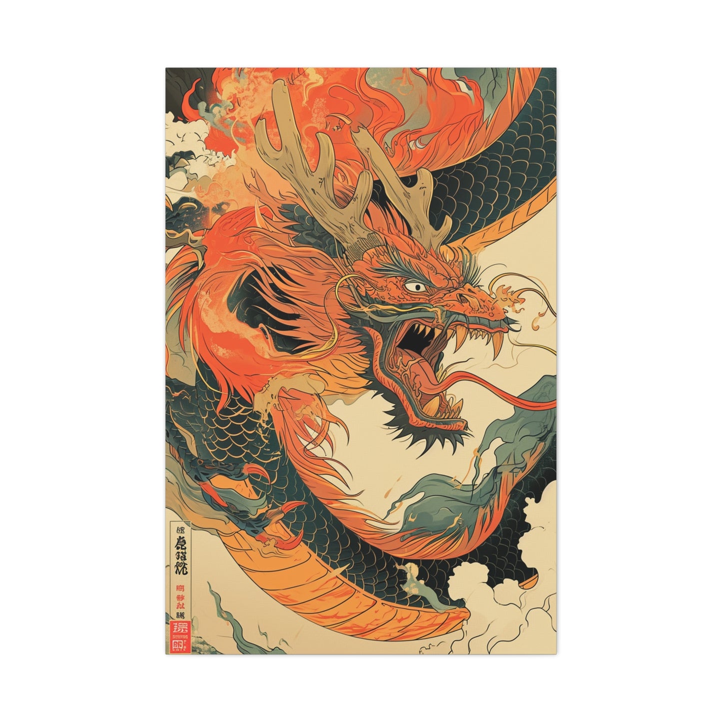 Ethereal Ember - Ukiyo-e Canvas