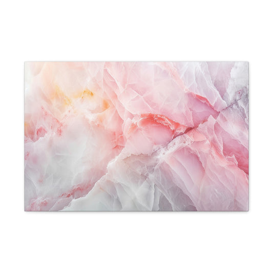 Lustrous Blush Serenade - Marbleized Canvas