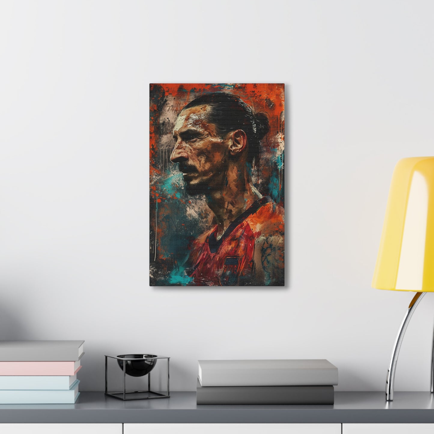 Zlatan's Reverie: Artistic Portrait in Athletic Majesty - Athletic Expressions Canvas