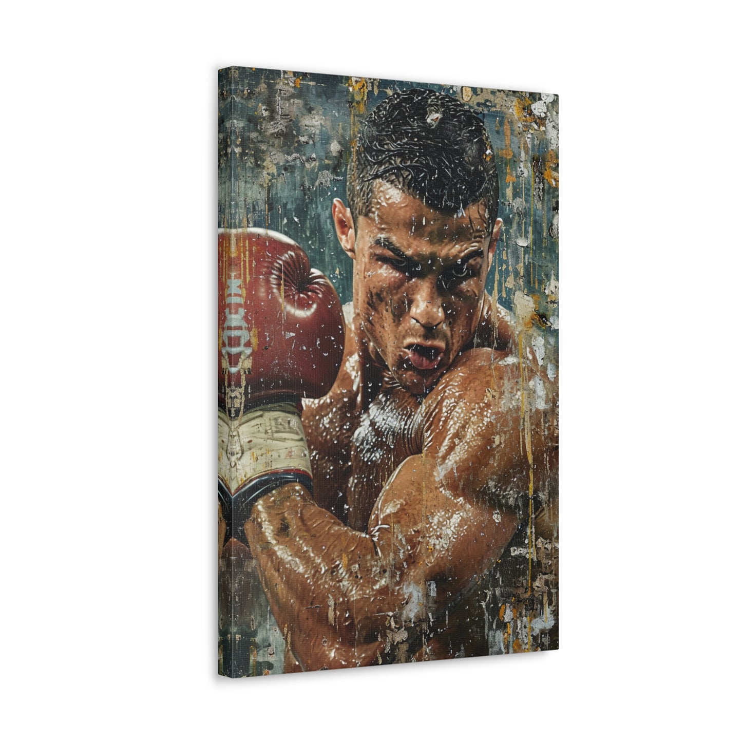 Ronaldo: The Pugilist's Poise - Athletic Expressions Canvas