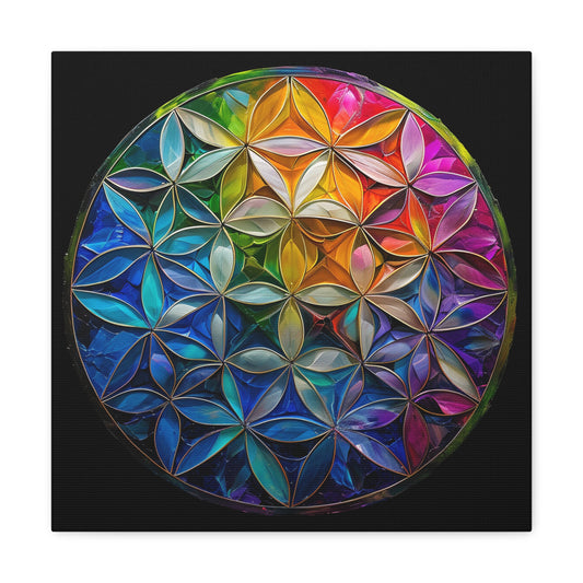 Mystic Lattices - Sacred Geometry Canvas