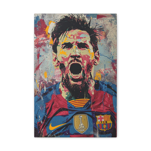 Messi's Celebration: Artistic Expression of Triumph - Athletic Expressions Canvas