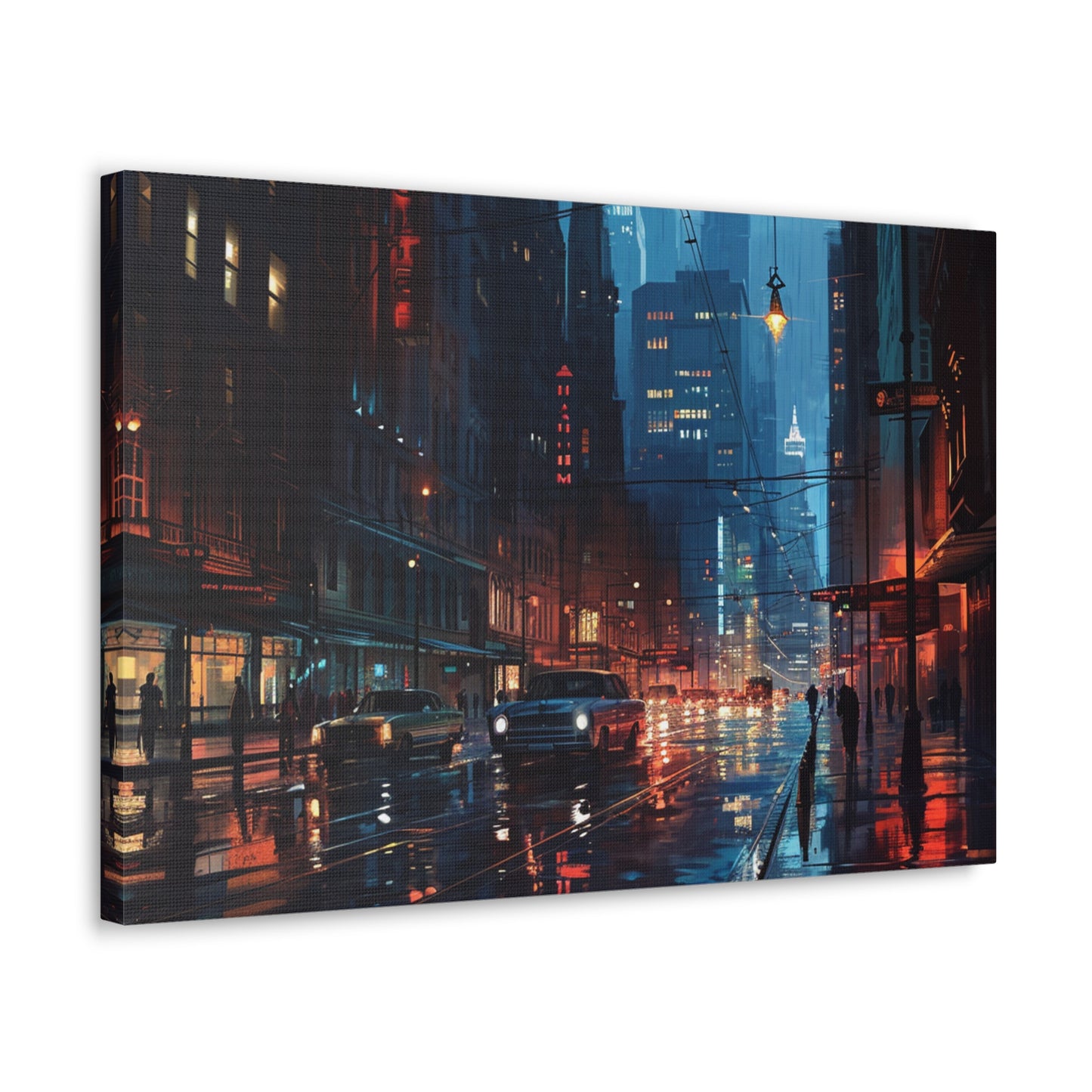 Vintage Vistas: Old School Cityscape Chronicles - Urban Epochs Canvas