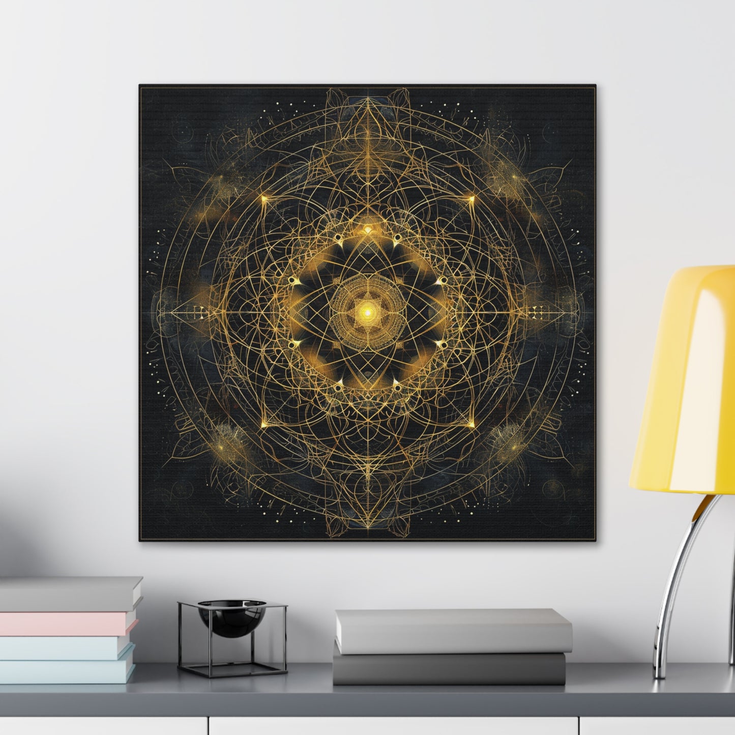 Enigmatic Codes: Unraveling the Cosmic Language - Sacred Geometry Canvas