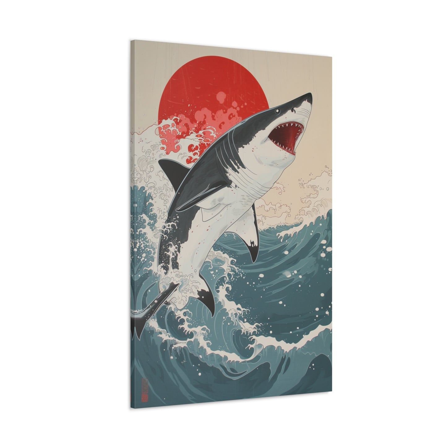 Azure Leviathan - Ukiyo-e Canvas