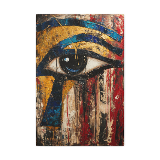 Brushstroke Symphony of the Eye of Horus - Divine Deities Canvas