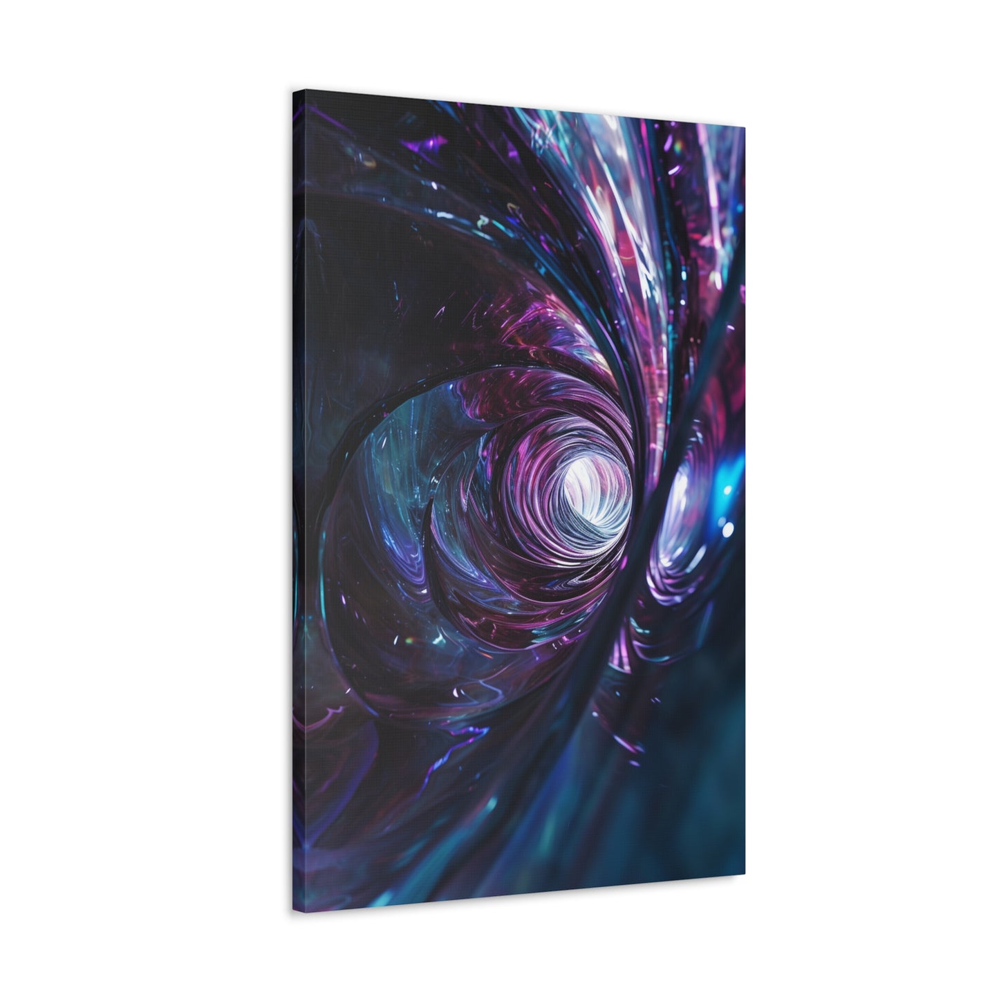 Chronal Vortex: Gateway to the Void - Abstract Harmony Canvas