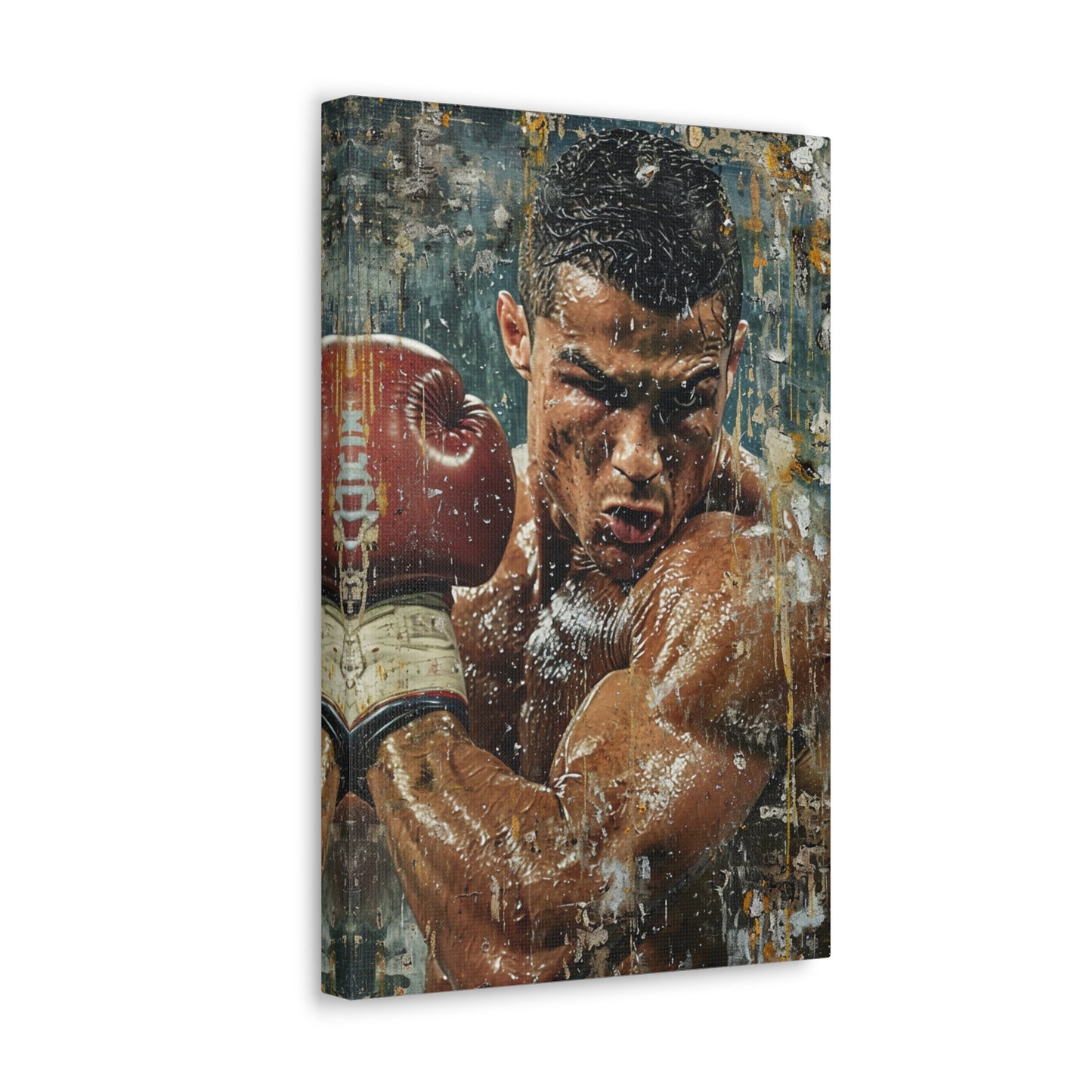 Ronaldo: The Pugilist's Poise - Athletic Expressions Canvas