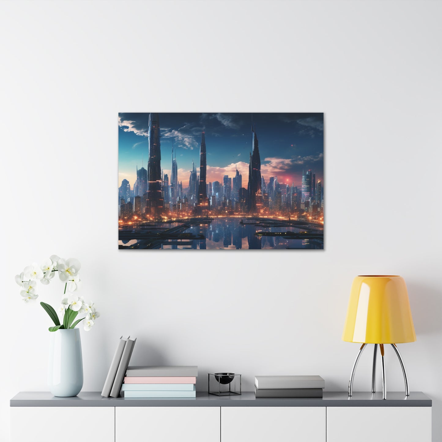 Futurist's Dream: Illuminated Urban Frontiers - Urban Epochs Canvas