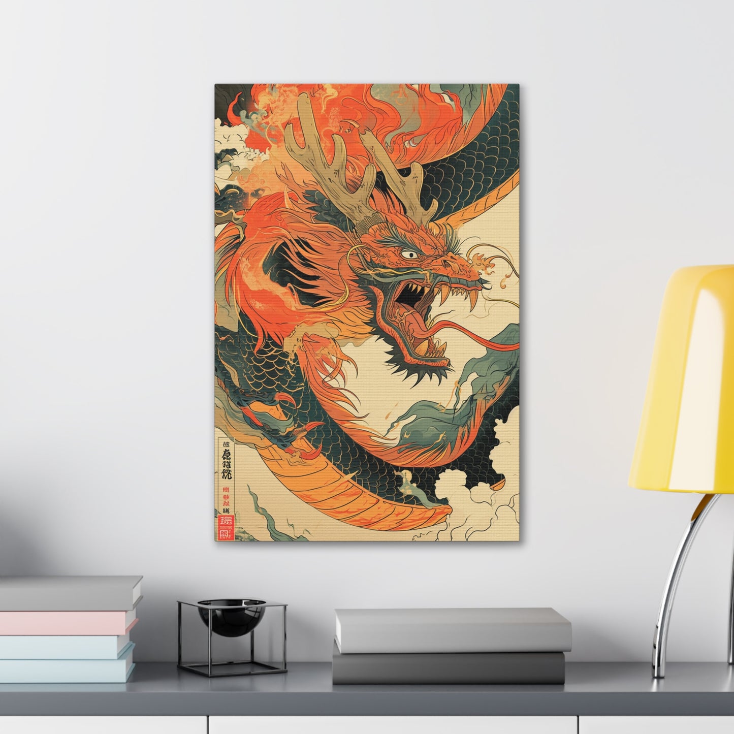 Ethereal Ember - Ukiyo-e Canvas