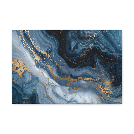 Cobalt Radiance Regalia - Marbleized Canvas