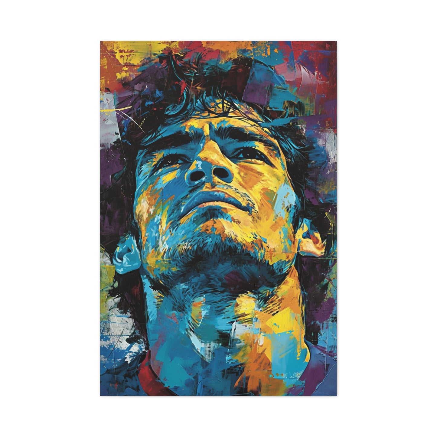 Maradona's Eternity: Artistic Impression in Soccer Genius - Athletic Expressions Canvas