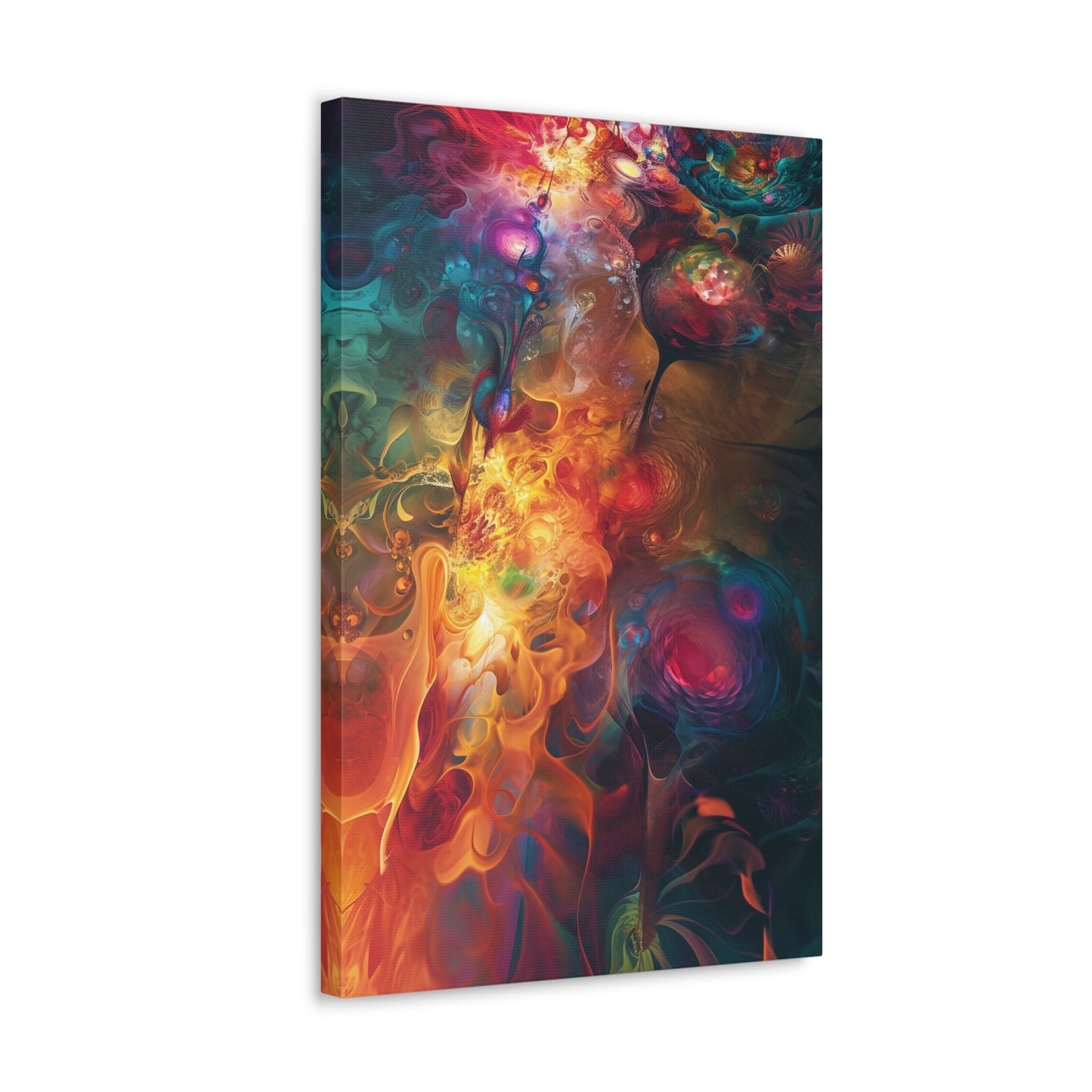 Fluid Chromatics: A Symphony of Form - Abstract Harmony Canvas