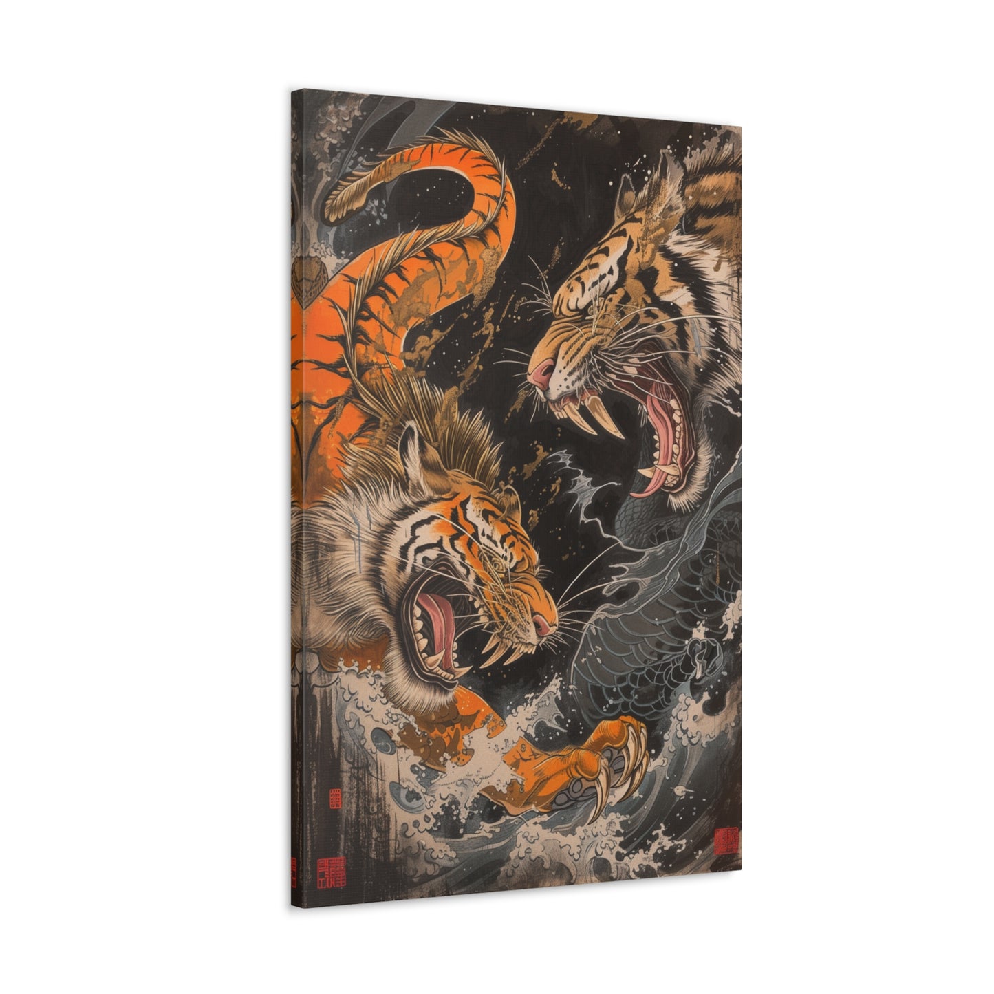 Roaring Duality - Ukiyo-e Canvas