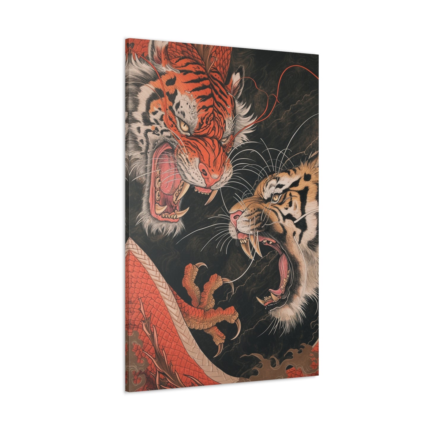 Roaring Kinship - Ukiyo-e Canvas