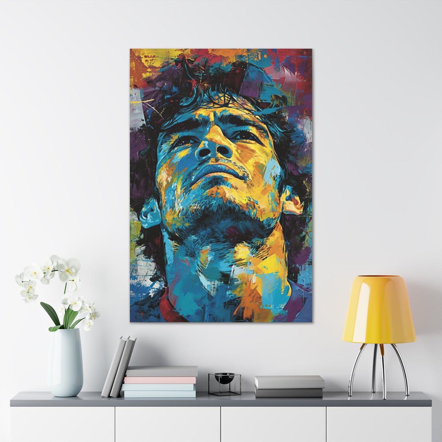 Maradona's Eternity: Artistic Impression in Soccer Genius - Athletic Expressions Canvas