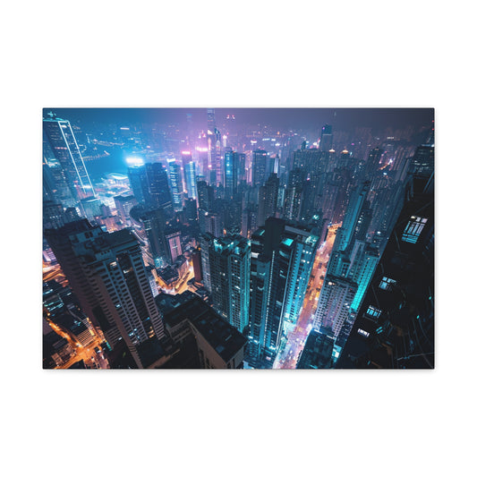 FutureScape Luminescence: A Glimpse into Tomorrow - Urban Epochs Canvas