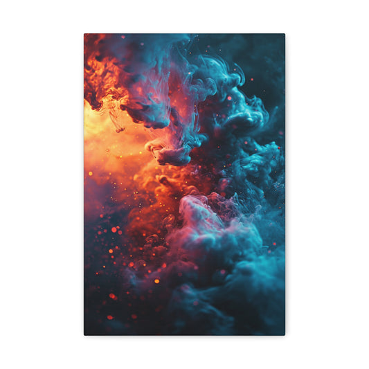 Luminous Nebula Symphony - Abstract Harmony Canvas